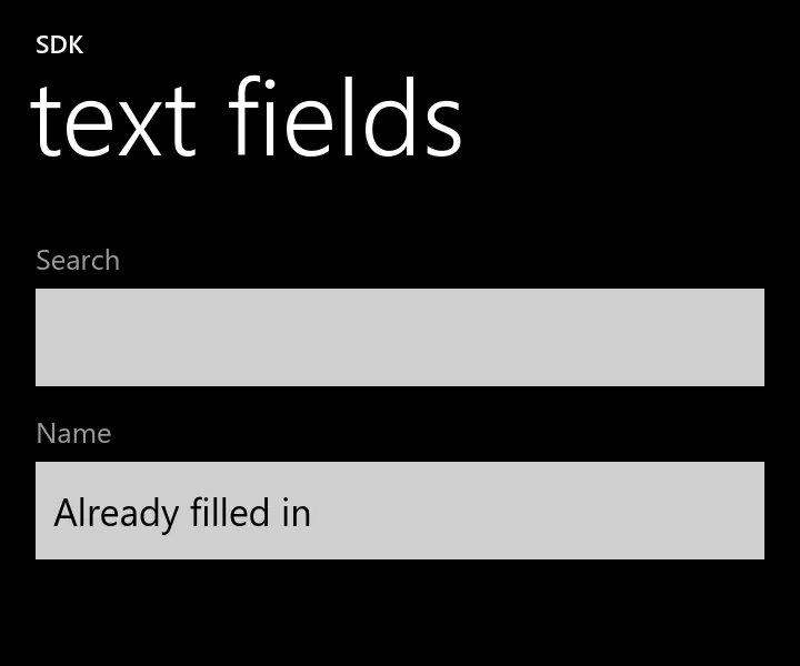 field rendered in Metro