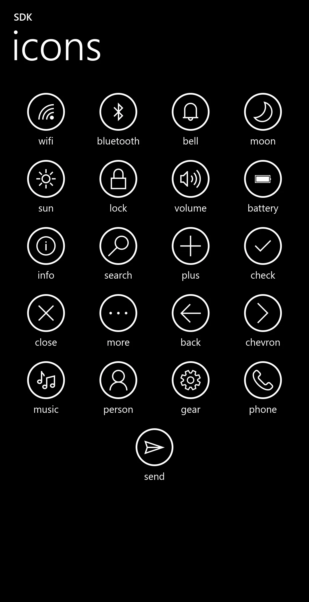 icons rendered in Metro
