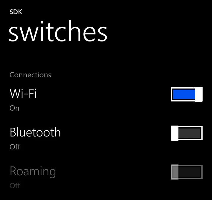 switch rendered in Metro